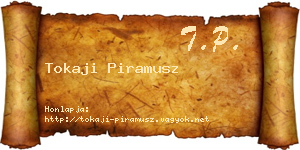 Tokaji Piramusz névjegykártya